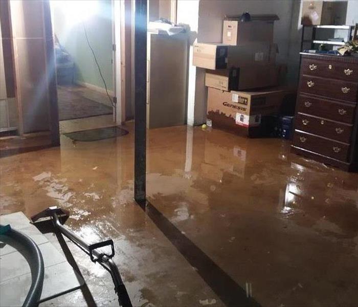 flooded rooms, wet cartons
