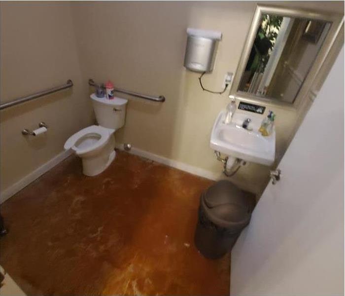 water damage in a bathroom